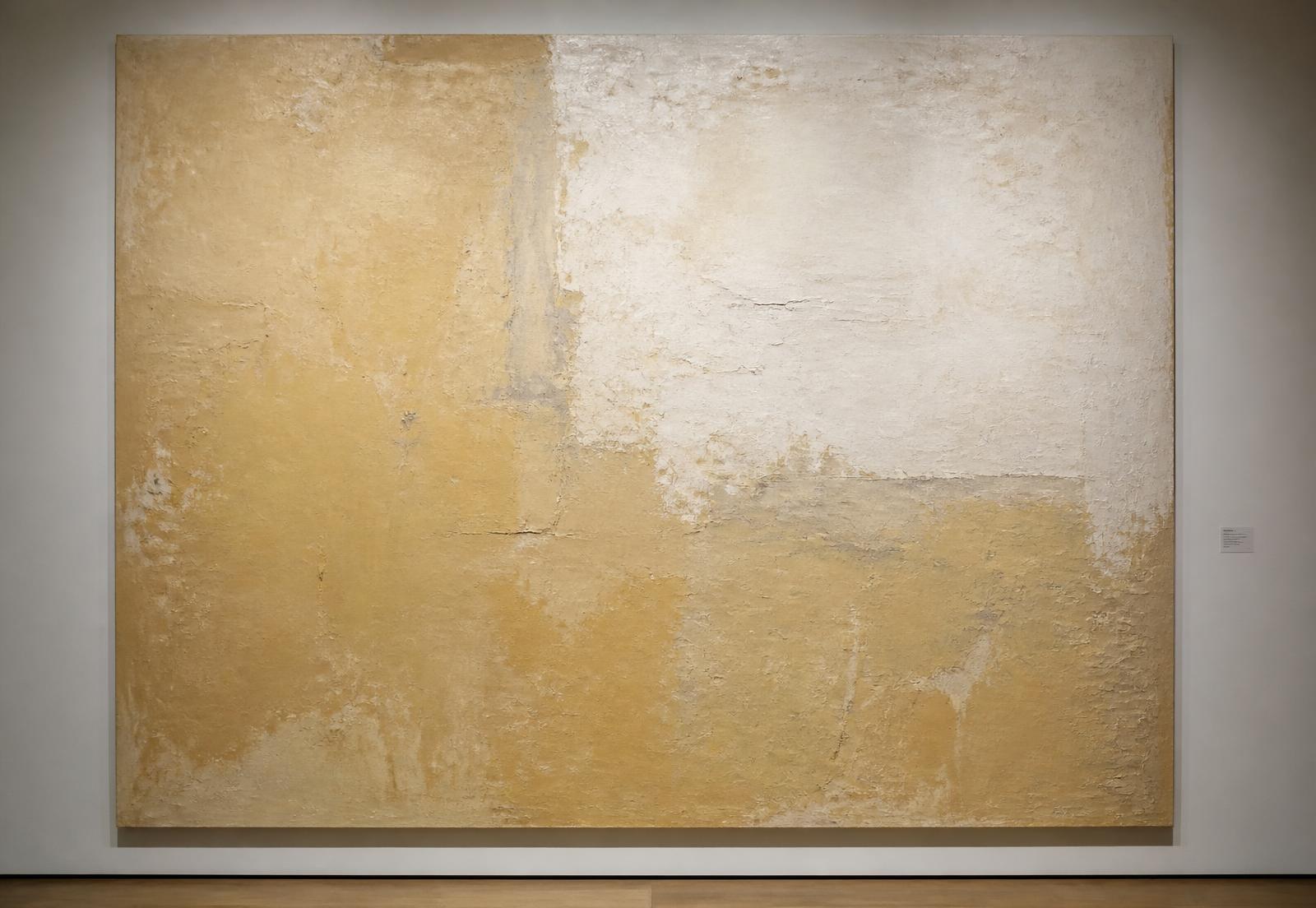 Quiet Ground, 2024 — Oil and marble dust on linen, 180 × 240 cm